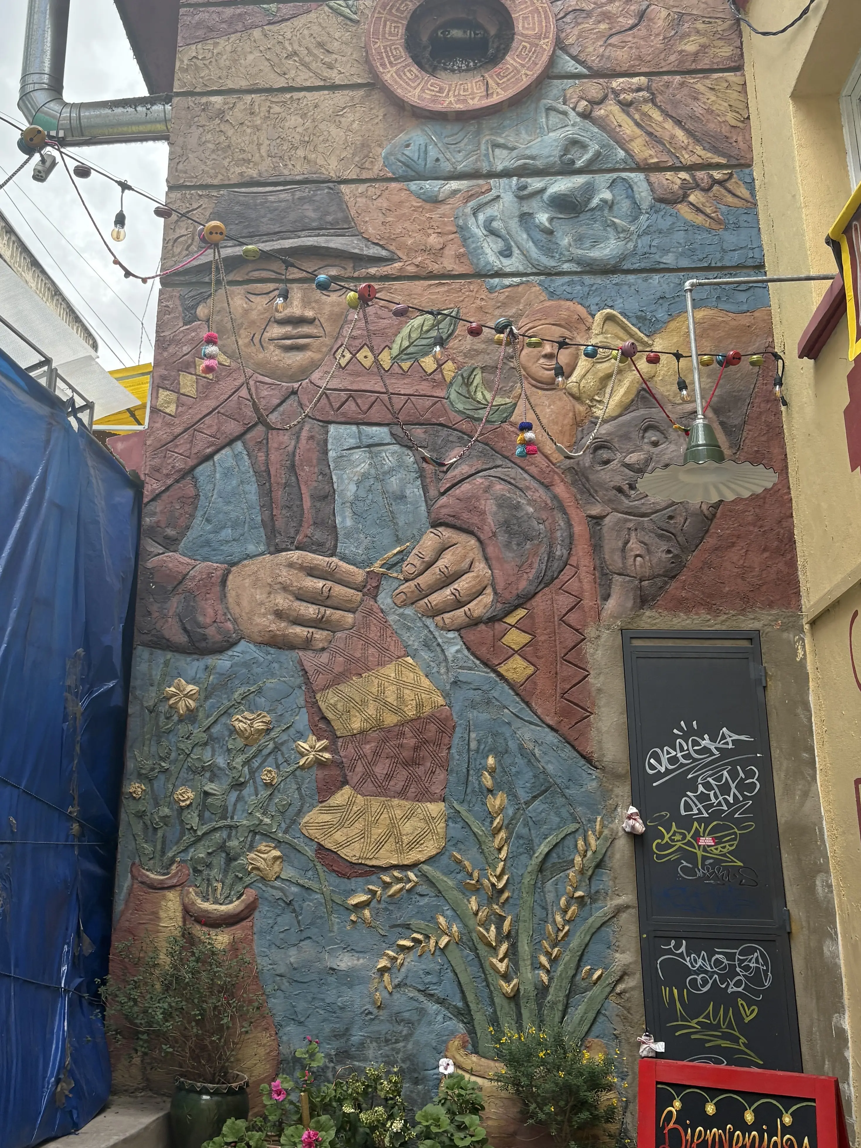 Knit mural